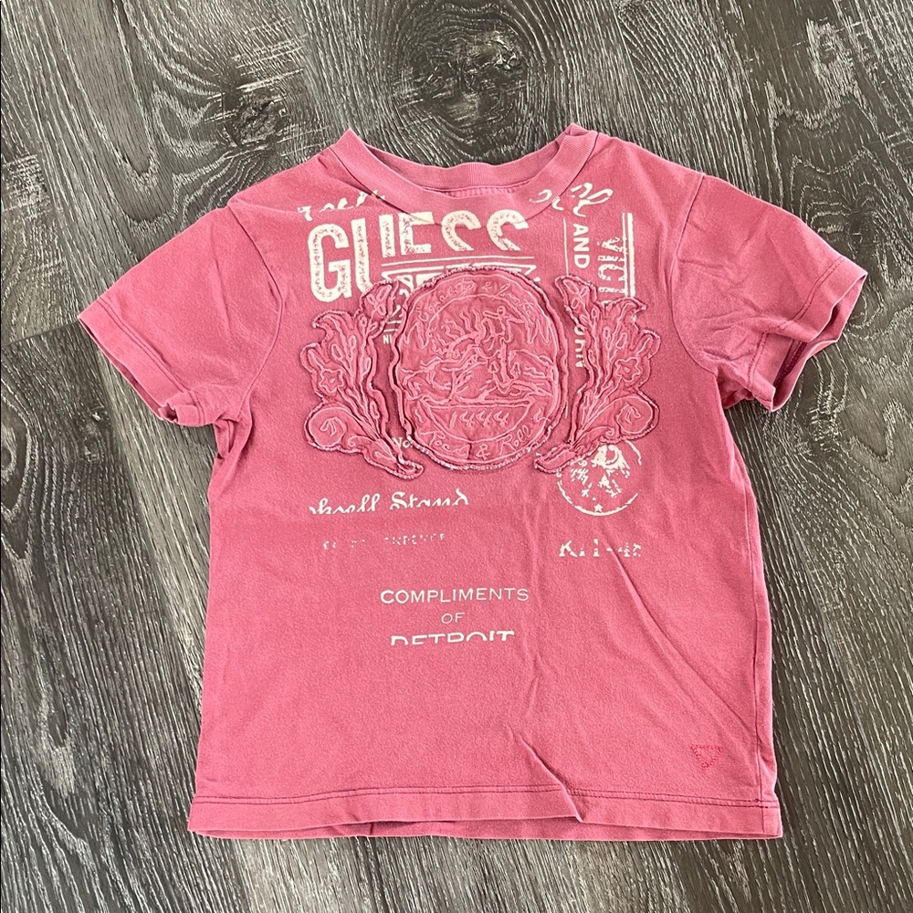 GUESS Kids Rose Graphic Vintage Tee